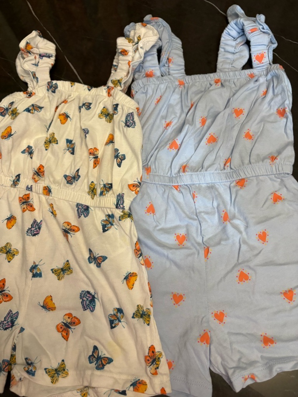 Old Navy Girls Summer BUNDLE Lot of 5  Sleeveless Rompers Toddler Size 3T - Picture 4 of 6